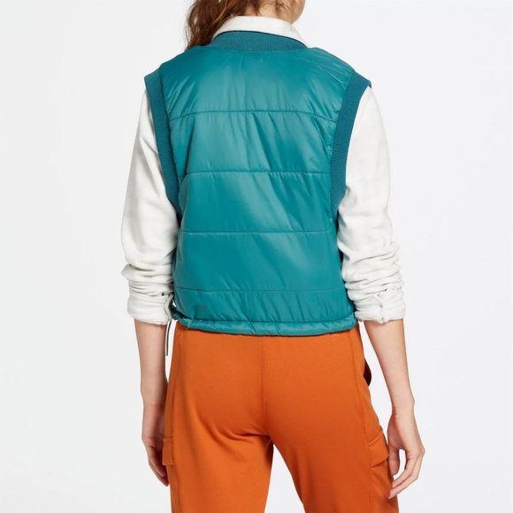 Alpine Design Women's‎ Shortie EcoTrail Quilted Vest Teal XS NWT - Picture 2 of 3